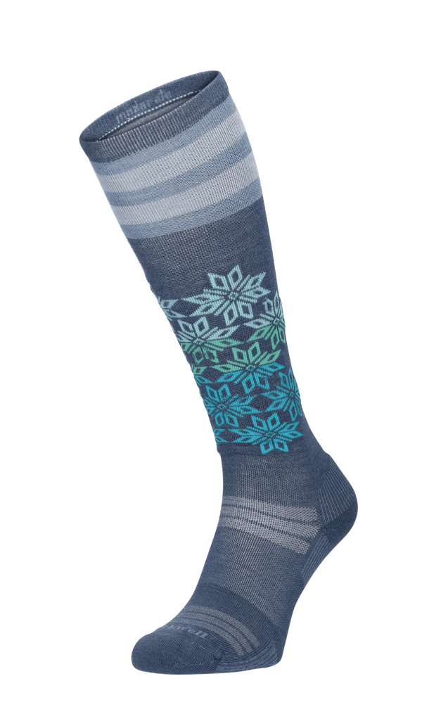 Powder Day Women Moderate Compression Ski Socks Denim
