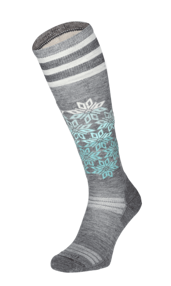Powder Day Women Moderate Compression Ski Socks Grey